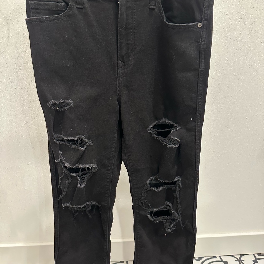 Eunina Black Distressed Men Jeans